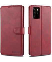 AZNS Samsung Galaxy Note 20 Ultra Book Case Hoesje Wallet Stand Rood