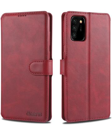 AZNS Samsung Galaxy Note 20 Ultra Book Case Hoesje Wallet Stand Rood Hoesjes