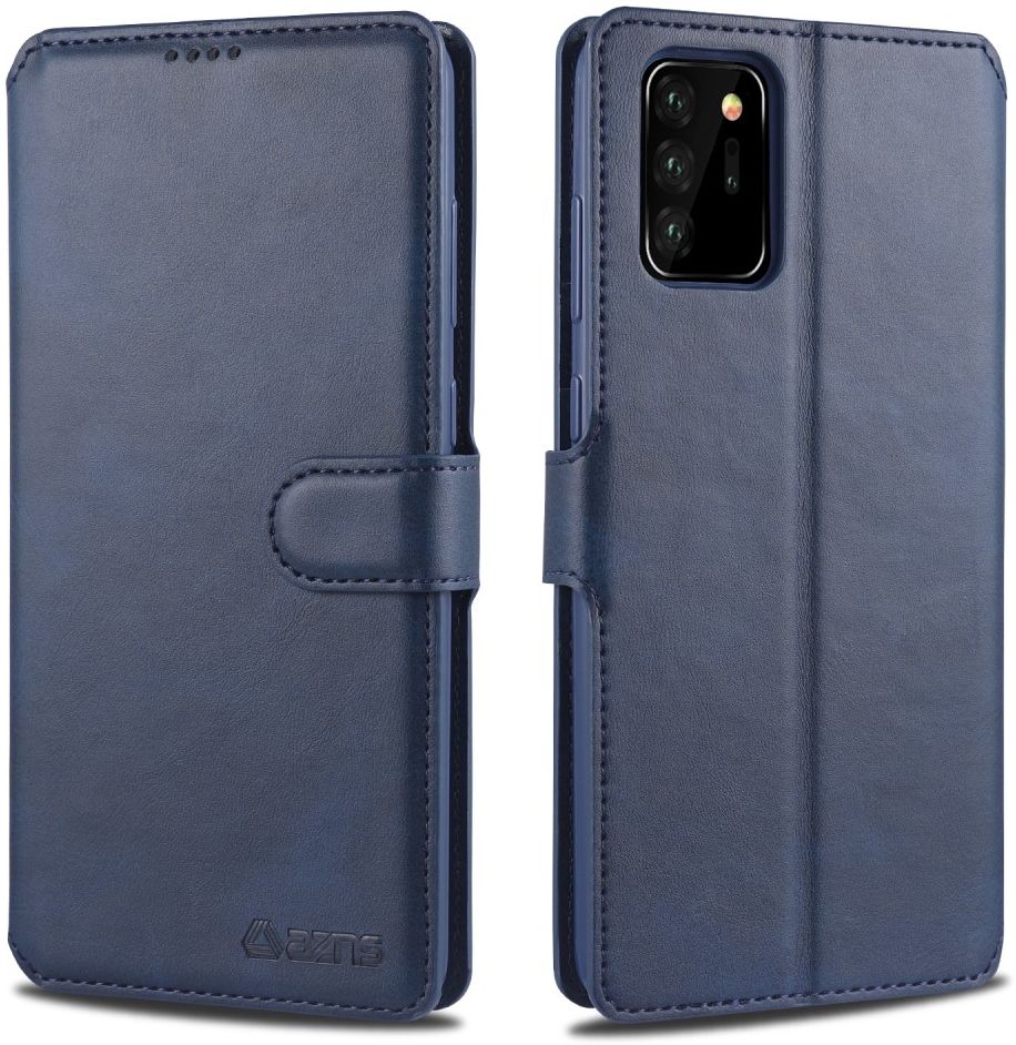 AZNS Samsung Galaxy Note 20 Ultra Book Case Hoesje Wallet Stand Blauw afbeelding 1