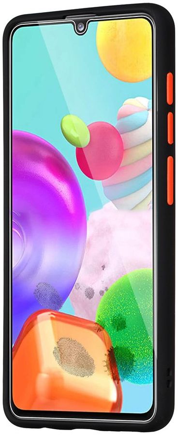 Samsung Galaxy A41 Matte Hoesje met Bumper Zwart afbeelding 3