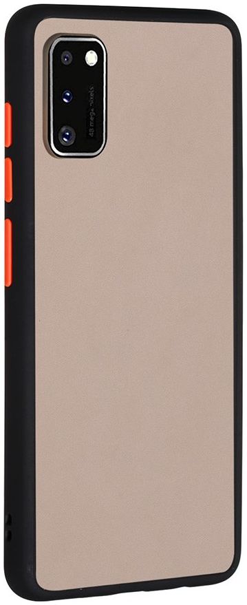 Samsung Galaxy A41 Matte Hoesje met Bumper Zwart afbeelding 4
