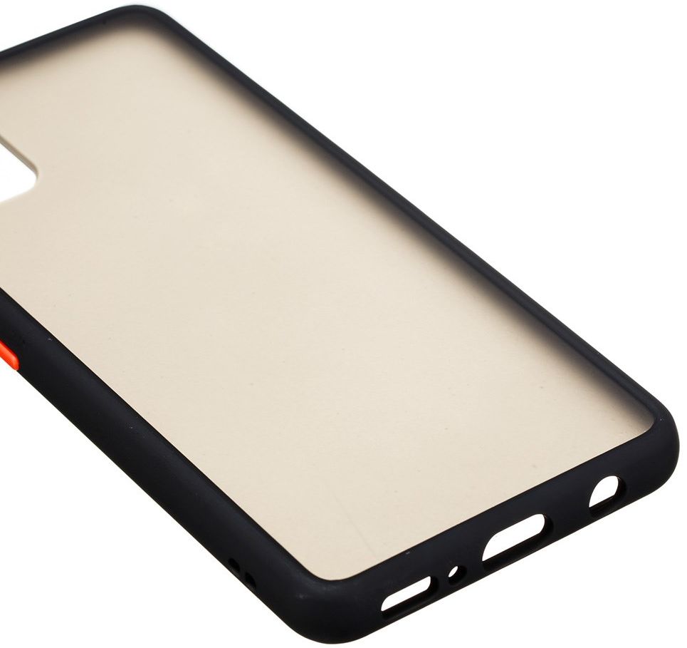 Samsung Galaxy A41 Matte Hoesje met Bumper Zwart afbeelding 6