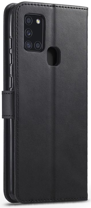 Samsung Galaxy A21S Stijlvol Vintage Portemonnee Bookcase Hoesje Zwart afbeelding 3