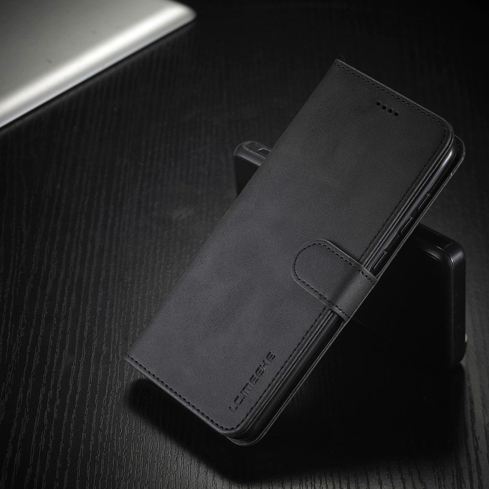 Samsung Galaxy A21S Stijlvol Vintage Portemonnee Bookcase Hoesje Zwart afbeelding 4