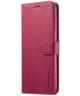 Samsung Galaxy A21S Stijlvol Vintage Portemonnee Bookcase Hoesje Rood