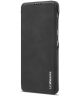 Samsung Galaxy A21S Retro Portemonnee Flip Bookcase Hoesje Zwart