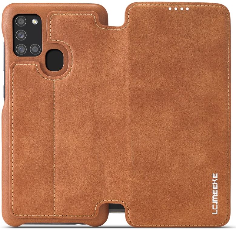 Samsung Galaxy A21S Retro Portemonnee Flip Bookcase Hoesje Bruin afbeelding 13