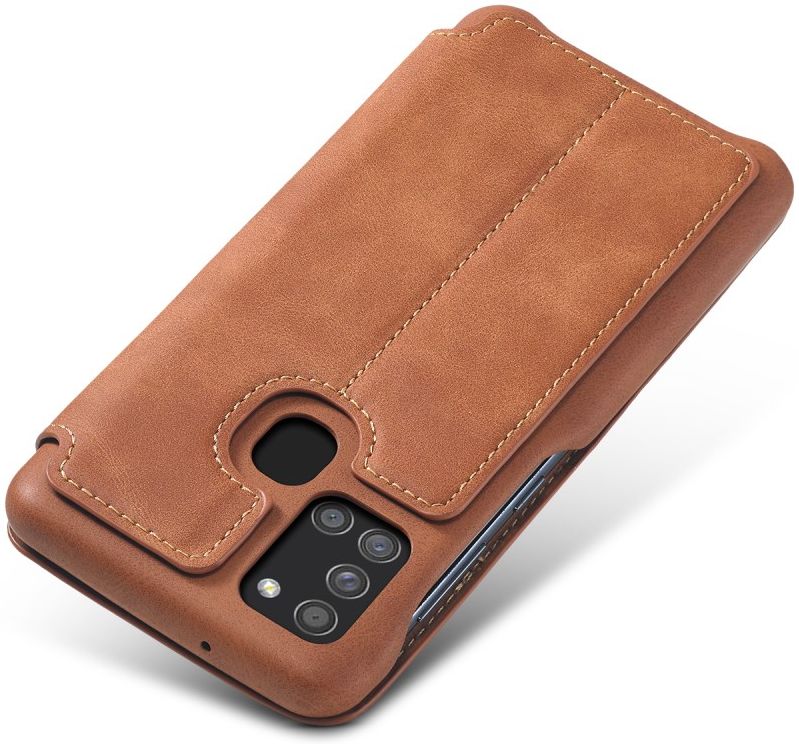 Samsung Galaxy A21S Retro Portemonnee Flip Bookcase Hoesje Bruin afbeelding 15