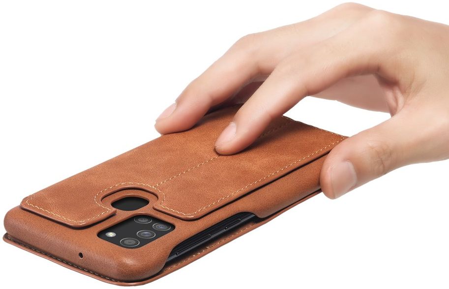 Samsung Galaxy A21S Retro Portemonnee Flip Bookcase Hoesje Bruin afbeelding 18