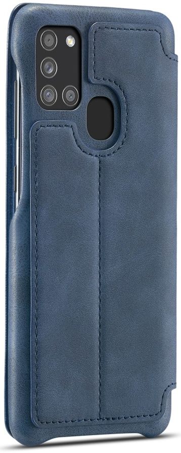 Samsung Galaxy A21S Retro Portemonnee Flip Bookcase Hoesje Blauw afbeelding 5