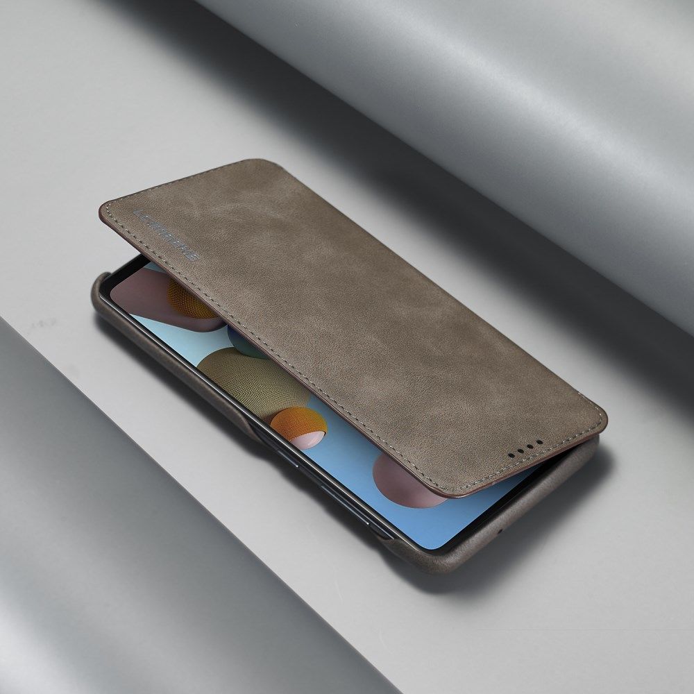Samsung Galaxy A21S Retro Portemonnee Flip Bookcase Hoesje Coffee afbeelding 3