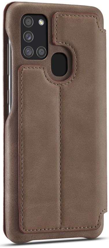 Samsung Galaxy A21S Retro Portemonnee Flip Bookcase Hoesje Coffee afbeelding 7
