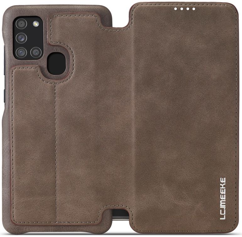 Samsung Galaxy A21S Retro Portemonnee Flip Bookcase Hoesje Coffee afbeelding 9