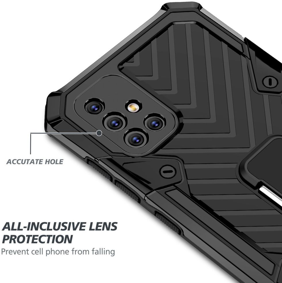 Samsung Galaxy A71 Hoesje met Kickstand Ring Zwart afbeelding 5