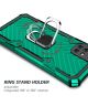 Samsung Galaxy A71 Hoesje met Kickstand Ring Donker Groen