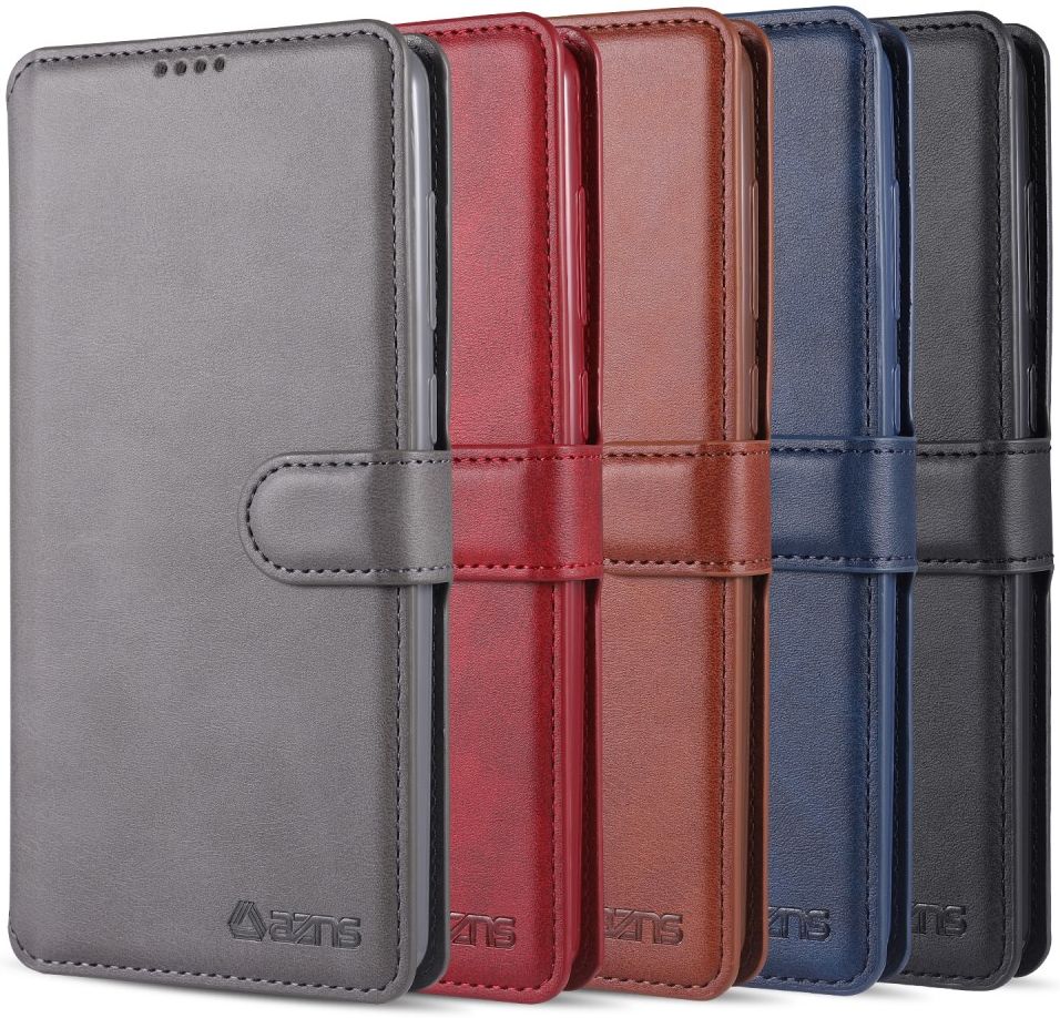 AZNS Samsung Galaxy A21S Portemonnee Stand Hoesje Bruin afbeelding 2
