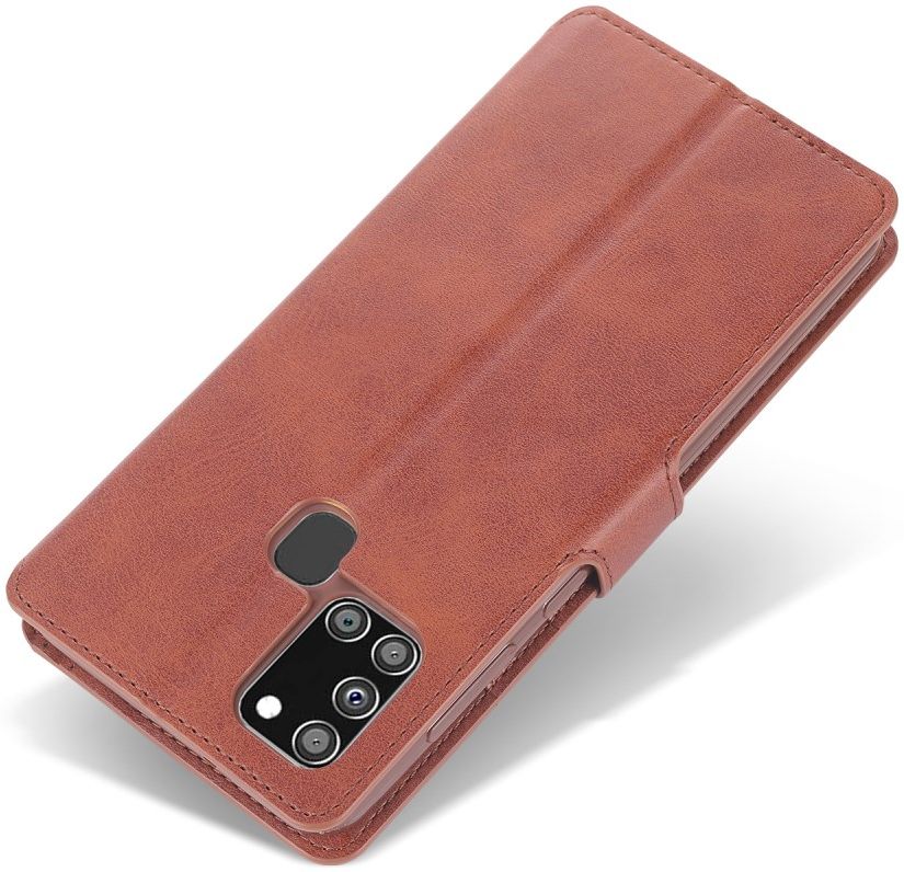 AZNS Samsung Galaxy A21S Portemonnee Stand Hoesje Bruin afbeelding 6