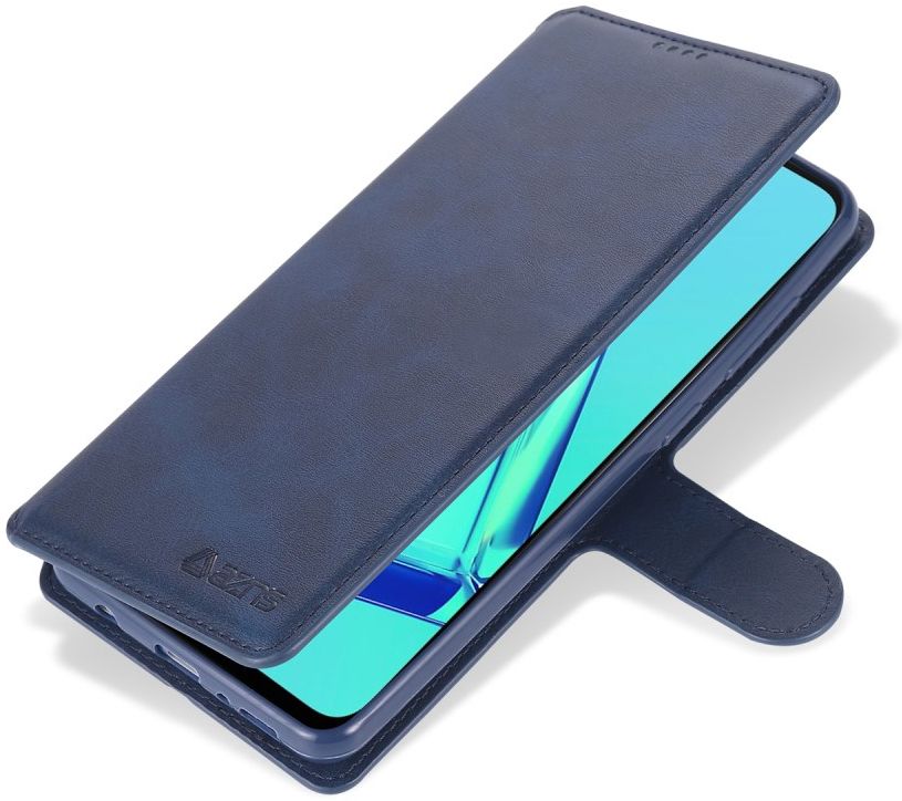 AZNS Samsung Galaxy A21S Portemonnee Stand Hoesje Blauw afbeelding 4