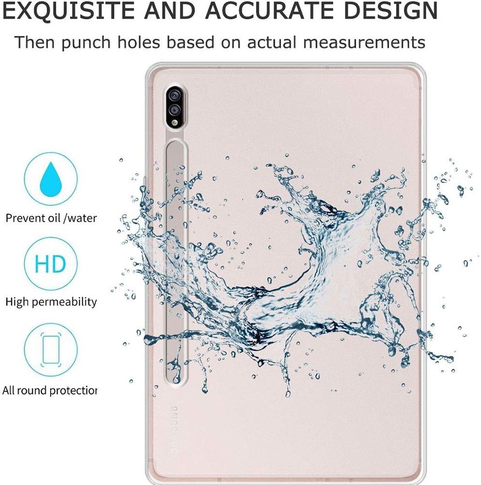 Samsung Galaxy Tab S7 Crystal Clear TPU Hoes Transparant afbeelding 4