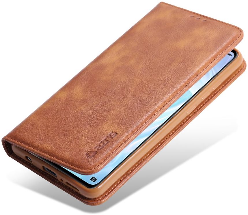 AZNS Retro Samsung Galaxy A41 Portemonnee Stand Hoesje Bruin afbeelding 2