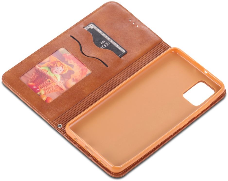 AZNS Retro Samsung Galaxy A41 Portemonnee Stand Hoesje Bruin afbeelding 7