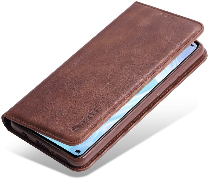 AZNS Retro Samsung Galaxy A41 Portemonnee Stand Hoesje Coffee afbeelding 2