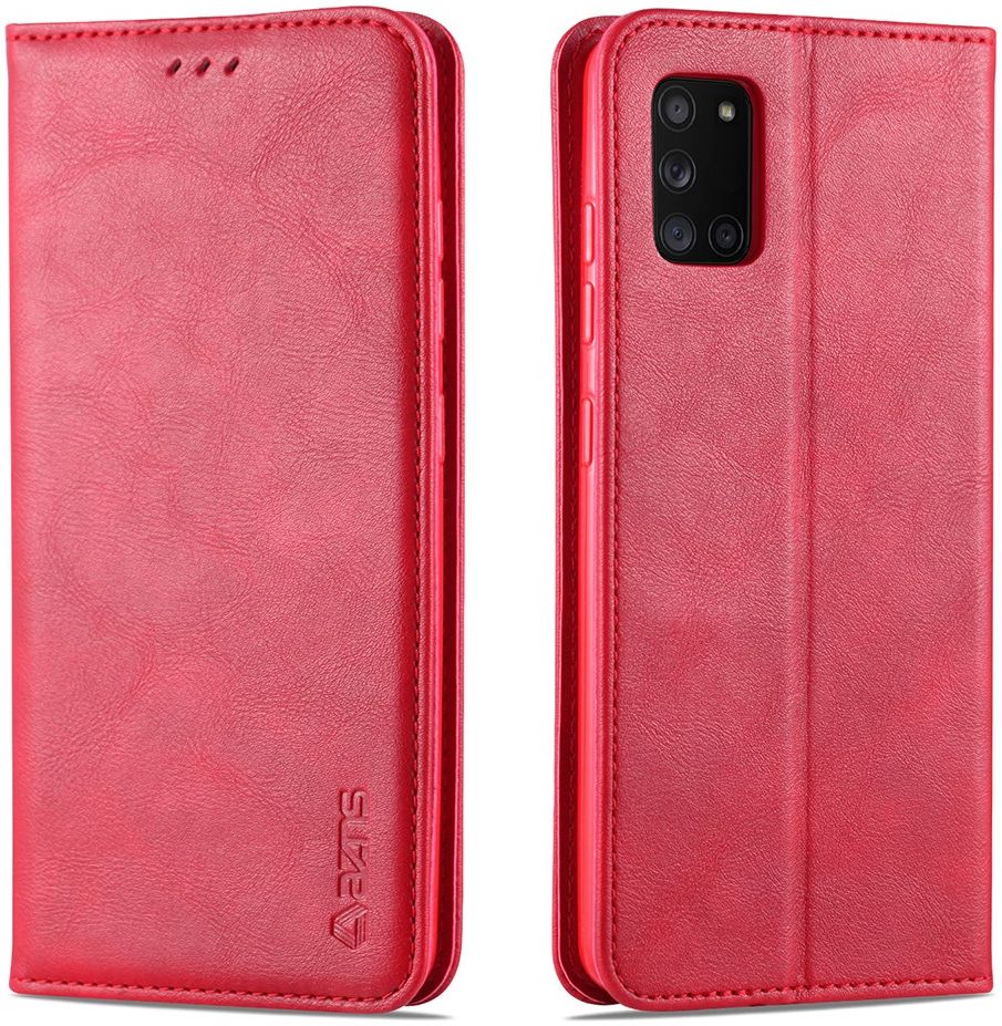 AZNS Retro Samsung Galaxy A41 Portemonnee Stand Hoesje Rood afbeelding 1