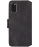 Samsung Galaxy A41 Retro Portemonnee Hoesje met Standfunctie Zwart