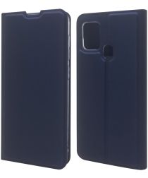 Samsung Galaxy A21S Stijlvol Portemonnee Hoesje Donkerblauw