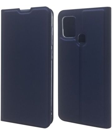 Samsung Galaxy A21S Stijlvol Portemonnee Hoesje Donkerblauw Hoesjes