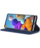 Samsung Galaxy A21s Hoesje Portemonnee Stand Bookcase Kunstleer Blauw