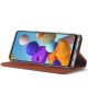 Samsung Galaxy A21s Hoesje Portemonnee Stand Bookcase Kunstleer Bruin