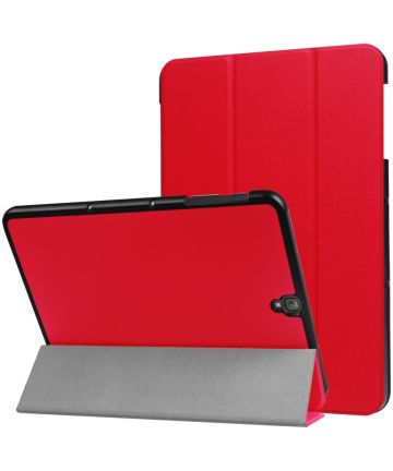 Samsung Galaxy Tab S3 Hoes Tri-Fold Book Case Rood Hoesjes