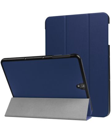 Samsung Galaxy Tab S3 Hoes Tri-Fold Book Case Donkerblauw Hoesjes