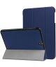 Samsung Galaxy Tab S3 Hoes Tri-Fold Book Case Donkerblauw