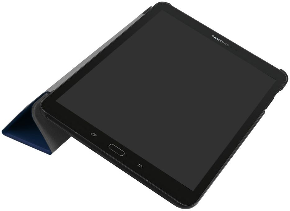 Samsung Galaxy Tab S3 Hoes Tri-Fold Book Case Donkerblauw afbeelding 4
