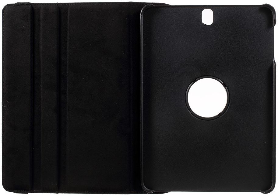 Samsung Galaxy Tab S3 Litchi Skin Hoes met Roterende Stand Zwart afbeelding 11