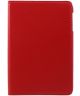 Samsung Galaxy Tab S3 Litchi Skin Hoes met Roterende Stand Rood