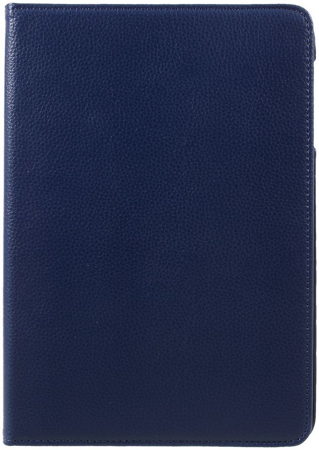 Samsung Galaxy Tab S3 Litchi Skin Hoes met Roterende Stand Donkerblauw afbeelding 5