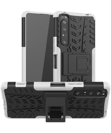 Sony Xperia 1 II Hybride Hoesje met Kickstand Wit Hoesjes