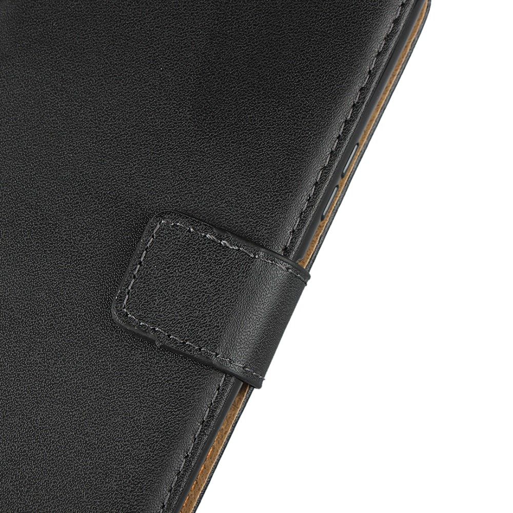 Sony Xperia 10 II Book Case Hoesje Wallet Kunst Leer Zwart afbeelding 10