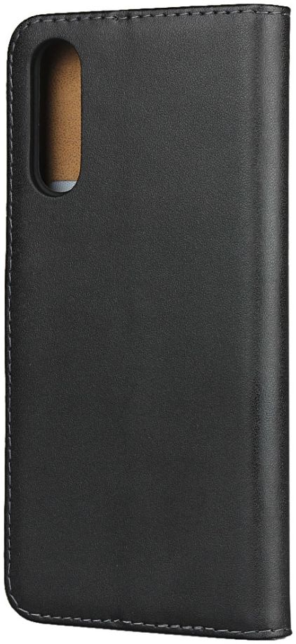 Sony Xperia 10 II Book Case Hoesje Wallet Kunst Leer Zwart afbeelding 7