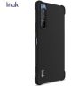IMAK Sony Xperia 1 II Hoesje TPU met Screenprotector Metaal Zwart