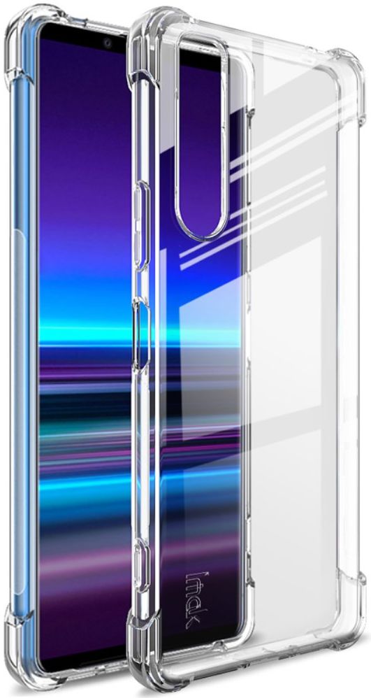 IMAK Sony Xperia 1 II Hoesje TPU met Screenprotector Transparant afbeelding 1