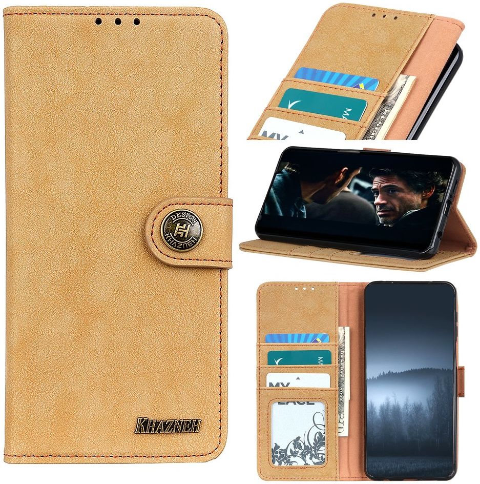 Sony Xperia 1 II Book Case Hoesje Portemonnee Retro Splitleer Geel afbeelding 4