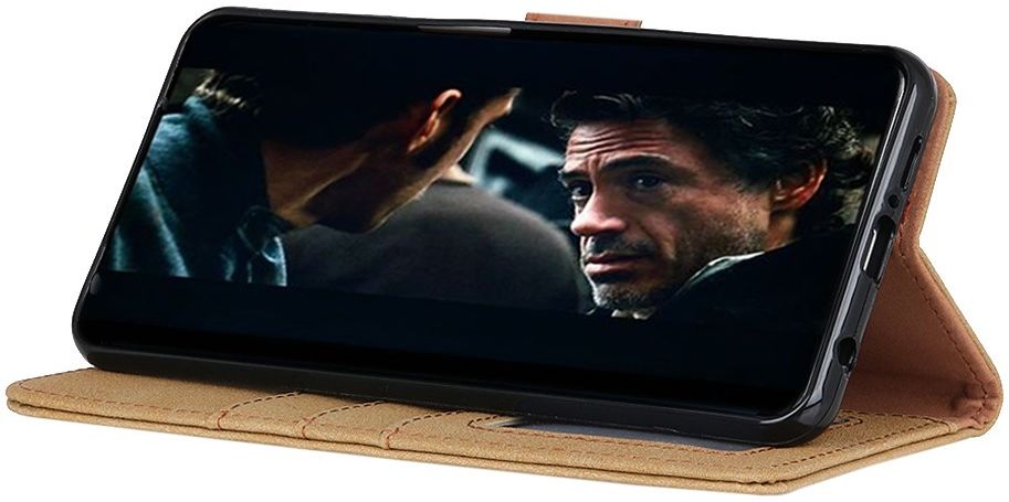 Sony Xperia 1 II Book Case Hoesje Portemonnee Retro Splitleer Geel afbeelding 9