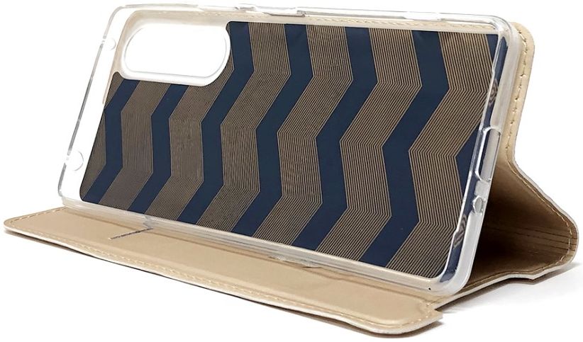 Sony Xperia 1 II Hoesje Vintage Bookcase met Kaarthouder Goud afbeelding 6