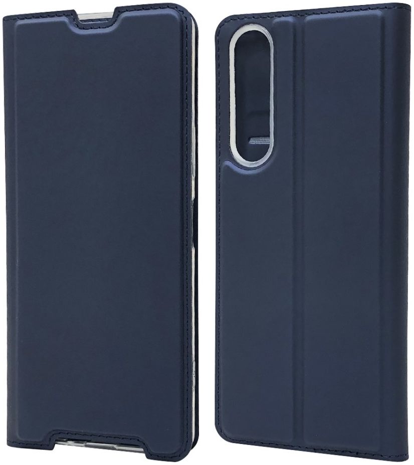 Sony Xperia 1 II Hoesje Vintage Bookcase met Kaarthouder Blauw afbeelding 1
