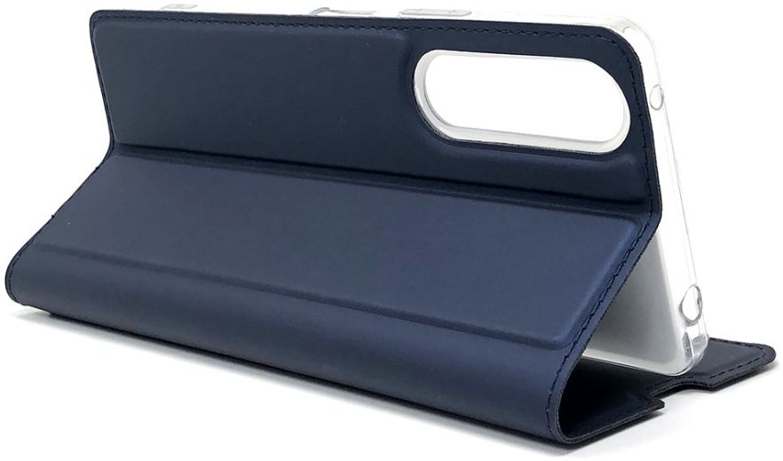 Sony Xperia 1 II Hoesje Vintage Bookcase met Kaarthouder Blauw afbeelding 5