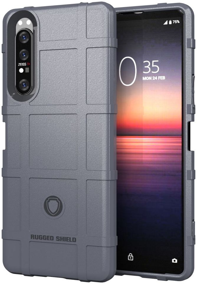 Sony Xperia 1 II Anti-Shock TPU Backcover Grijs afbeelding 1